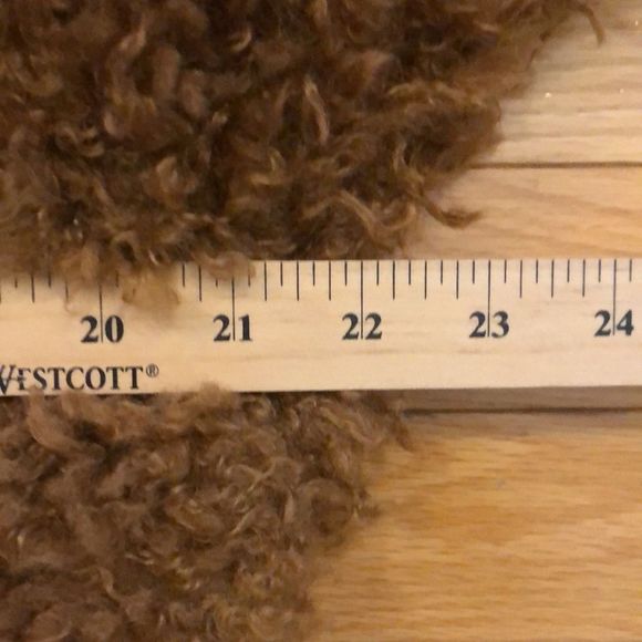 Sherpa Faux Fur Fuzzy Jacket Wild Fable Brown Women’s Long Sleeve Zip-Up Sz M - Picture 7 of 8